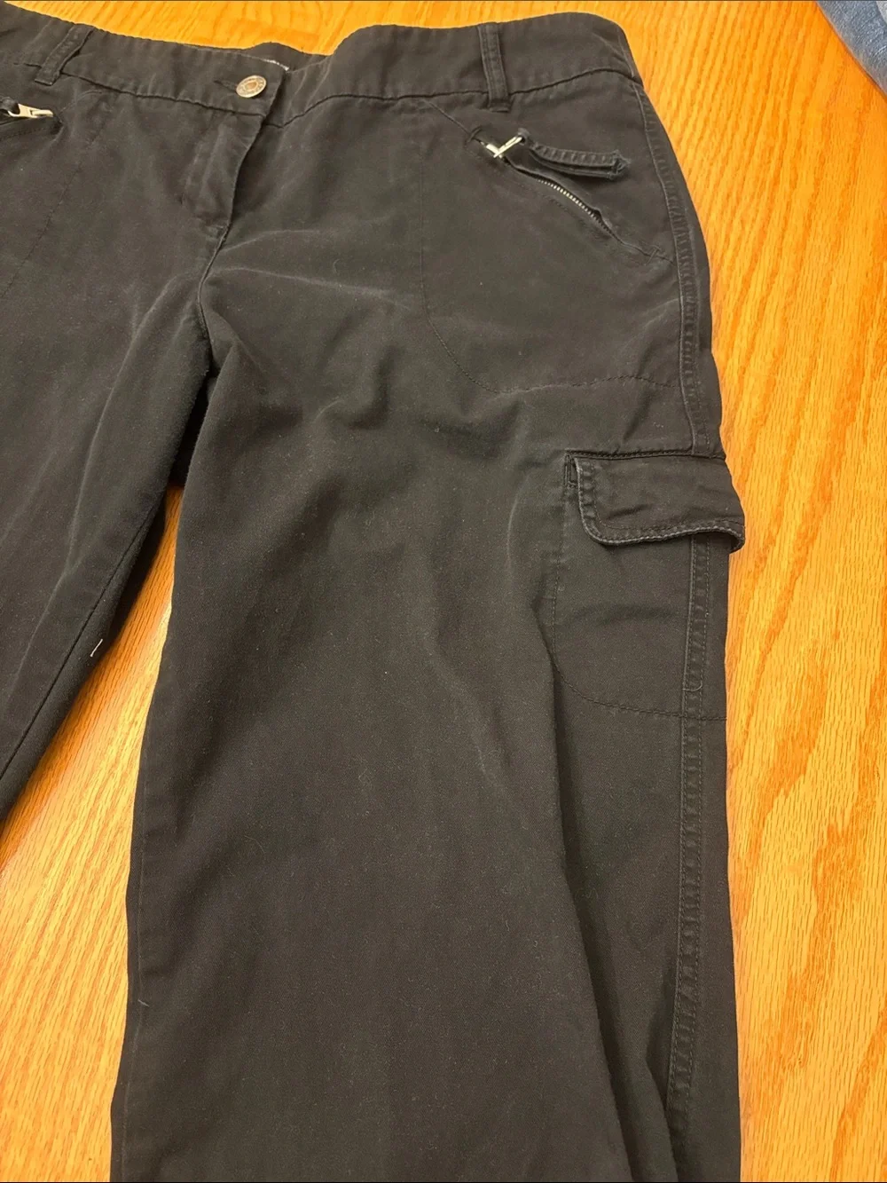 New York & Company Black Drawstring Hem Joggers